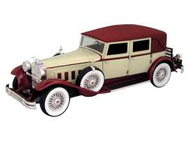 Packard  - 1930 creme/burgundy - 1:18 - Signature Models - sig18115bg | The Diecast Company
