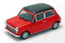 Mini  - Cooper 1300 red w/black roof - 1:24 - Welly - 22496r - welly22496r | The Diecast Company