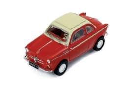 Fiat  - 1961 red/white - 1:43 - Ixo Premium X - pr021 - ixpr021 | The Diecast Company