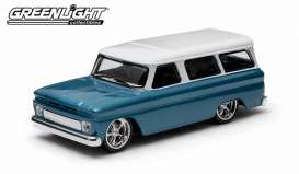Chevrolet  - 1966 blue with white roof - 1:43 - GreenLight - 86059 - gl86059 | The Diecast Company