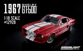 Shelby  - 1967 red/white - 1:18 - GreenLight - 12928 - gl12928 | The Diecast Company