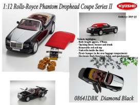Rolls Royce  - 2012 diamond black - 1:12 - Kyosho - 8641DBK - kyo8641DBK | The Diecast Company