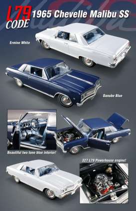 Chevrolet  - 1965 blue - 1:18 - Acme Diecast - Acme1805302 | The Diecast Company