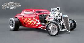 Hot Rod  - 1934 metallic red/ flames - 1:18 - GMP - gmp18816 | The Diecast Company