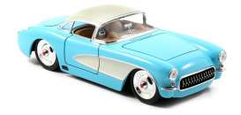 Chevrolet Corvette - 1957 light blue - 1:24 - Jada Toys - 98161lb - jada98161lb | The Diecast Company