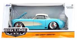 Chevrolet Corvette - 1957 light blue - 1:24 - Jada Toys - 98161lb - jada98161lb | The Diecast Company