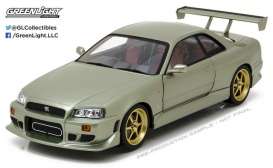 Nissan  - Skyline GT-R R34 1999 millennium jade - 1:18 - GreenLight - 19033 - gl19033 | The Diecast Company