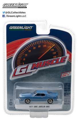 AMC  - 1971 blue metallic - 1:64 - GreenLight - 13180A - gl13180A | The Diecast Company