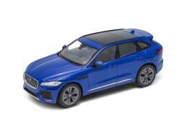 Jaguar  - F-Pace 2016 blue - 1:24 - Welly - 24070b - welly24070b | The Diecast Company