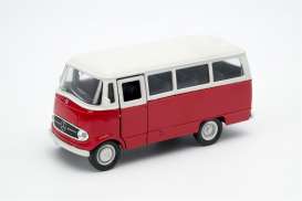 Mercedes Benz  - L319 window van red/white - 1:34 - Welly - 43755WVrw - welly43755WVrw | The Diecast Company