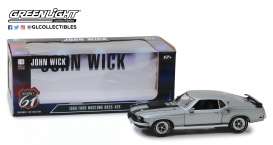 Ford  - Mustang Boss 1969 grey/black - 1:18 - Highway 61 - hwy18016 - hwy18016 | The Diecast Company