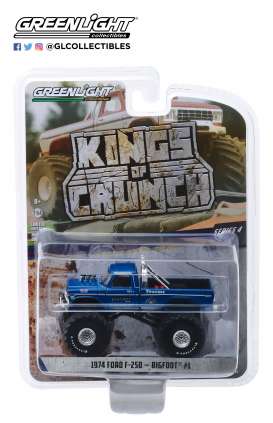 Ford  - F-250 Monster Truck 1974 blue - 1:64 - GreenLight - 49040A - gl49040A | The Diecast Company