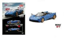 Pagani  - Huayra Roadster 2018 blue - 1:64 - Mini GT - mgt00038MJ - MGT00038MJlhd | The Diecast Company