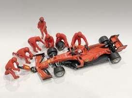 Figures diorama - Team Red #1 2020 red - 1:43 - American Diorama - 38382 - AD38382 | The Diecast Company