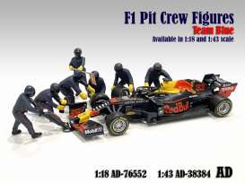 Figures diorama - Team Blue #1 2020 blue-purple - 1:43 - American Diorama - 38384 - AD38384 | The Diecast Company