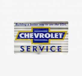 Tac Signs  - Chevrolet silver/blue/yellow - Tac Signs - COR32033 - tacCOR32033 | The Diecast Company