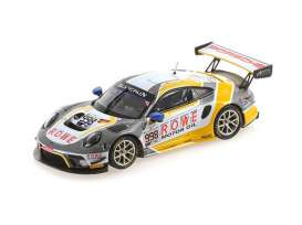 Porsche  - 911 GT3 R (991.2) Spa 2019 silver/yellow/white - 1:43 - Minichamps - 410196088 - mc410196088 | The Diecast Company