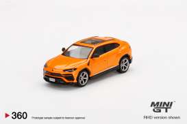 Lamborghini  - Urus orange - 1:64 - Mini GT - 00360-R - MGT00360rhd | The Diecast Company