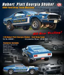 Ford  - Drag Team Mustang 1969 blue/white - 1:18 - Acme Diecast - 1801857 - acme1801857 | The Diecast Company