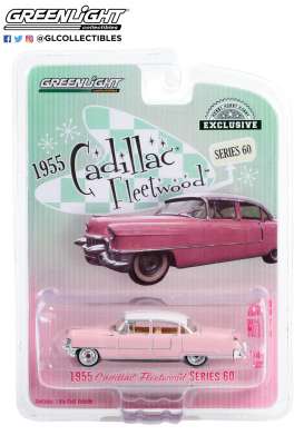 Cadillac  - Fleetwood 1955 pink/white - 1:64 - GreenLight - 30396 - gl30396 | The Diecast Company