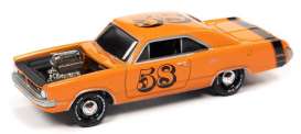 Dodge  - Dart (Spoilers) 1970 Orange/black - 1:64 - Johnny Lightning - SP211B - JLSP211B | The Diecast Company