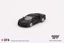 Bugatti  - Chiron Super Sport 300 2020 matt black - 1:64 - Mini GT - 00374-L - MGT00374lhd | The Diecast Company