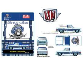 Chevrolet  - Custom Deluxe 10 1973 white/blue - 1:64 - M2 Machines - 31500MJS49 - M2-31500MJS49 | The Diecast Company