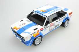 Fiat  - 131 Abarth #1 1980 white/light blue - 1:18 - Kyosho - 8376H - kyo8376H | The Diecast Company