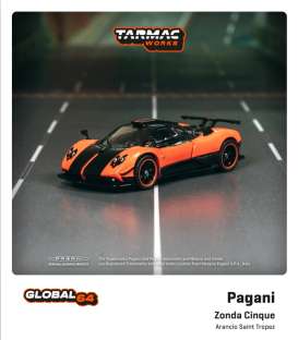 Pagani  - Zonda orange/black - 1:64 - Tarmac - T64G-TL021-OR - TC-T64G-TL021-OR | The Diecast Company