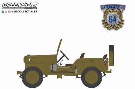 Willys  - MB Jeep green - 1:64 - GreenLight - 61040B - gl61040B | The Diecast Company