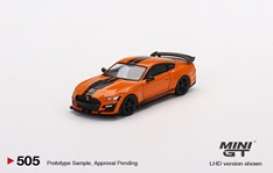 Shelby  - Ford Mustang GT500 twister orange - 1:64 - Mini GT - 00505-R - MGT00505rhd | The Diecast Company
