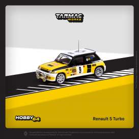 Renault  - 5 Turbo yellow/white/black - 1:64 - Tarmac - T64-TL060-81MCR09 - TC-T64TL060-81MCR09 | The Diecast Company