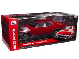 Plymouth  - GTX Road Runner 1972 red/white - 1:18 - Auto World - AMM1299 - AMM1299 | The Diecast Company