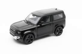 Land Rover  - Defender 2020 black/black - 1:24 - Welly - 24110 - welly24110bk | The Diecast Company