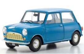Morris  - Mini Minor 1967 blue - 1:18 - Kyosho - Kyo8964BL - kyo8964BL | The Diecast Company