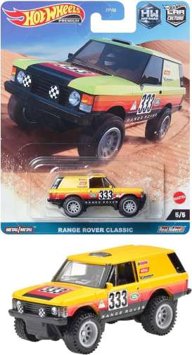 Range Rover  - Classic yellow/red/black - 1:64 - Hotwheels - HKC71 - hwmvHKC71 | The Diecast Company