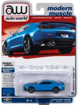Chevrolet  - Camaro ZL1 2022 blue - 1:64 - Auto World - SP138B - AWSP138B | The Diecast Company