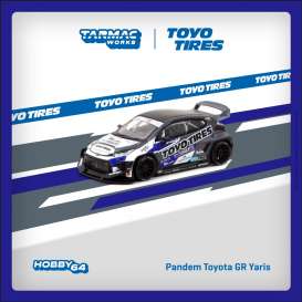 Toyota  - GR Yaris black/blue - 1:64 - Tarmac - T64-080-TOYO - TC-T64-080TOYO | The Diecast Company
