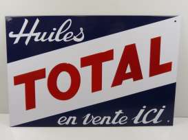 Metal Signs  - Total Huile white/red/blue - Magazine Models - magPB219 - magPB219 | The Diecast Company