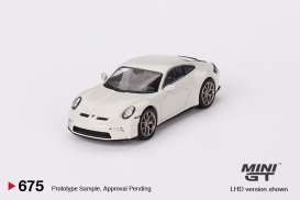 Porsche  - 911 (992) 2023 grey - 1:64 - Mini GT - 00675-R - MGT00675rhd | The Diecast Company