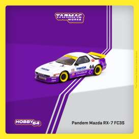 Mazda  - RX7 white/purple - 1:64 - Tarmac - T64-066-WP - TC-T64-066WP | The Diecast Company