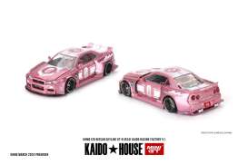 Nissan  - Skyline GT-R 1999 pink - 1:64 - Mini GT - KHMG128 - MGTKHMG128 | The Diecast Company