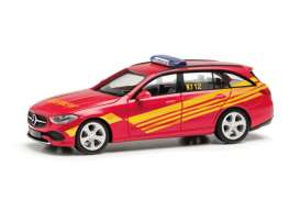 Mercedes Benz  - C red/yellow - 1:87 - Herpa - H097833 - herpa097833 | The Diecast Company