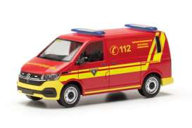 Volkswagen  - T6.1 yellow/red - 1:87 - Herpa - H097932 - herpa097932 | The Diecast Company