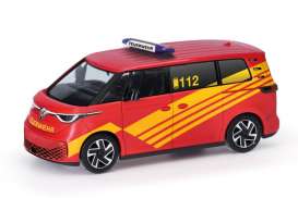 Volkswagen  - ID. Buzz yellow/red - 1:87 - Herpa - H097970 - herpa097970 | The Diecast Company