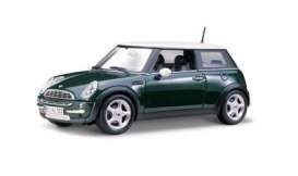 Mini  - 2002 dark green/whi. roof - 1:18 - Maisto - 31619gn - mai31619gn | The Diecast Company