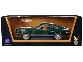 Shelby  - GT-500KR 1968 green w/white stripe - 1:18 - Lucky Diecast - 92168 - ldc92168gn | The Diecast Company