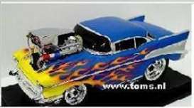 Chevrolet  - 1957 blue - 1:18 - Muscle Machines - musm61204b | The Diecast Company