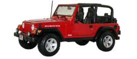 Jeep  - Wrangler Rubicon open red - 1:18 - Maisto - 31663r - mai31663r | The Diecast Company