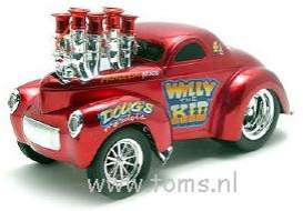 Willys  - 1941 red - 1:18 - Muscle Machines - musm65006ABr | The Diecast Company